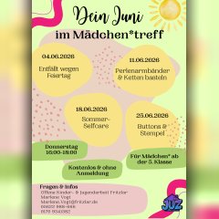 Mädchen*treff im Juni 2026 Mädchen*treff im Juni 2026