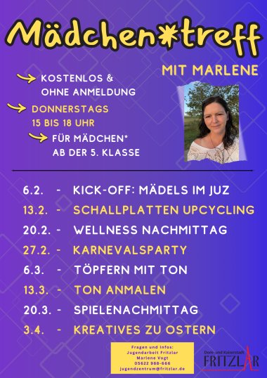 MÄDCHEN*TREFF IM JUZ (Poster) - 1