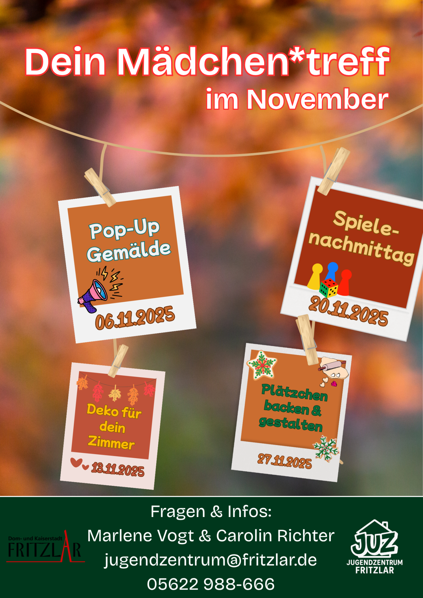 Mädchen*treff - Terminübersicht im November 2025