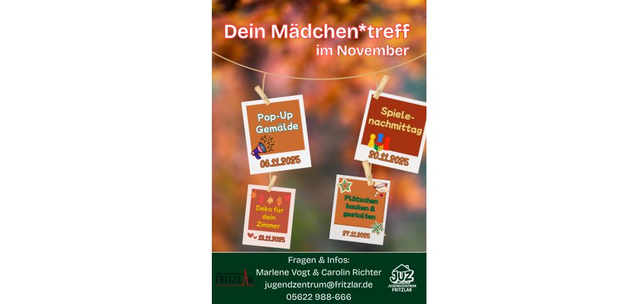 Mädchen*treff - Terminübersicht im November 2025