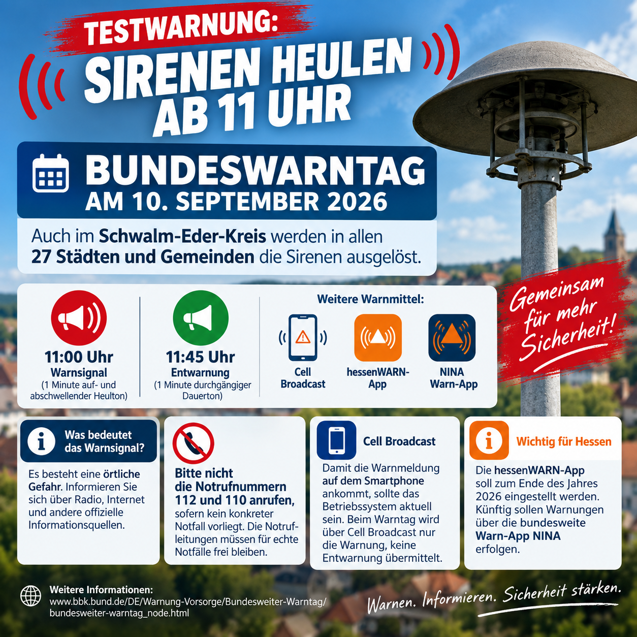 Bundeswarntag am 10.09.2026 Bundeswarntag am 10.09.2026