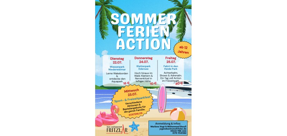 Sommerferienaction für Jugendliche ab 12 Jahren